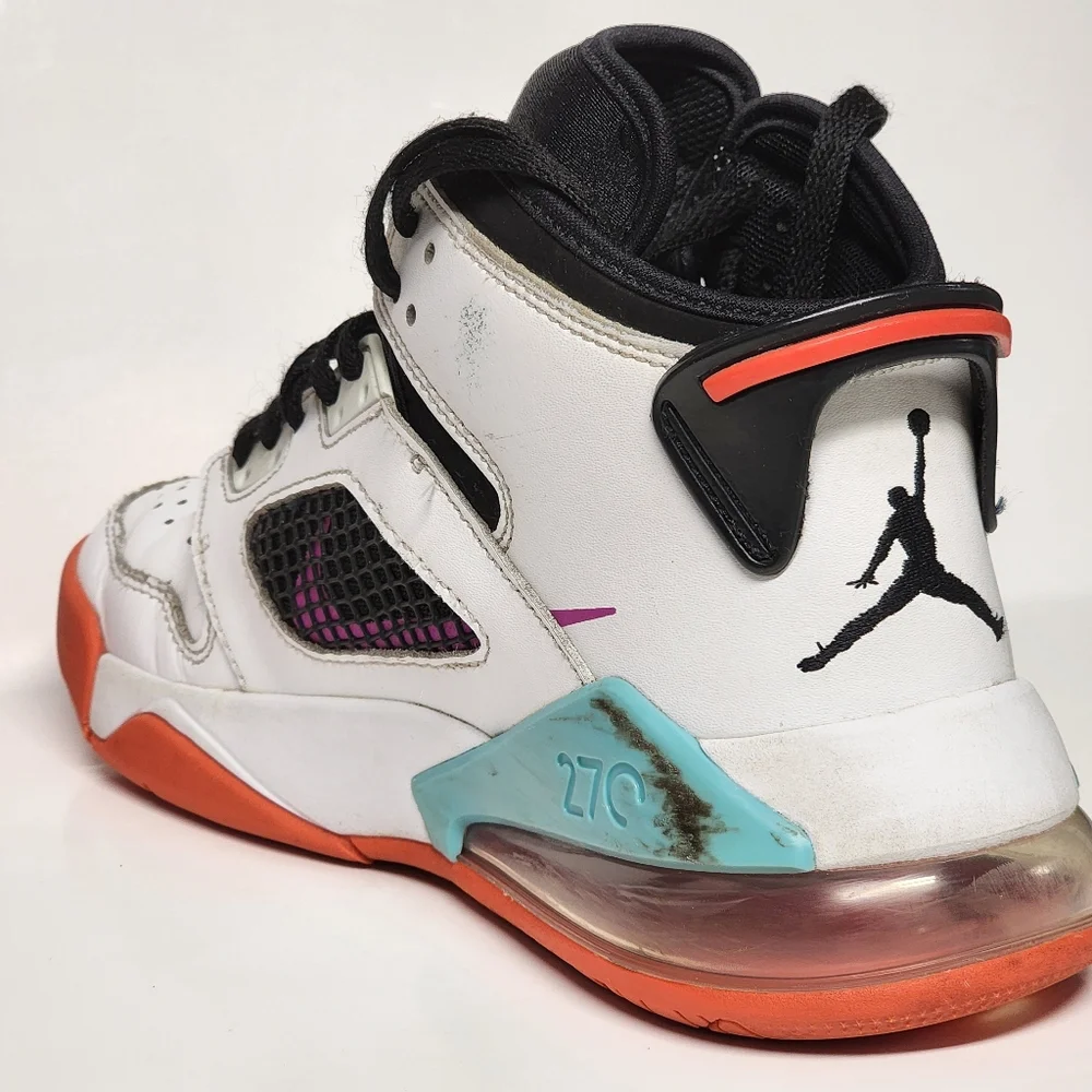 Nike Air Jordan Mars 270 GS White Hyper Violet Sneakers Shoes Boys 5.5 Y
